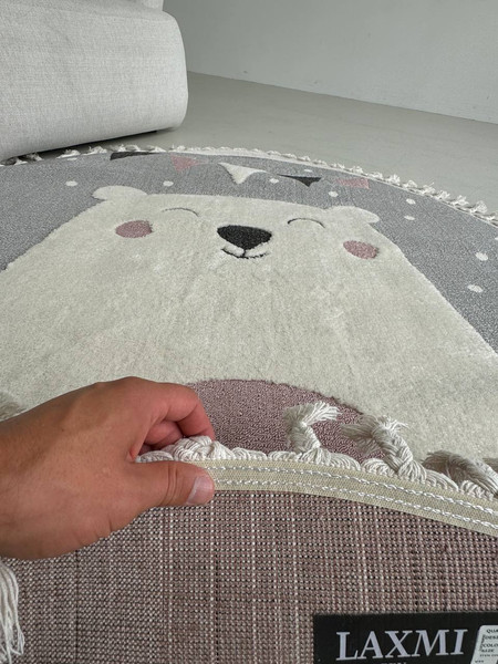 Изображение товара Коврик LAXMI Quincey 1098 круг (1x1, Cream/Grey)