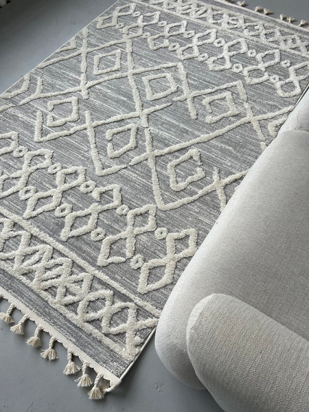Изображение товара Ковер LAXMI Quincey 0019 прямоугольник (1.6x2.3, Grey/Cream)