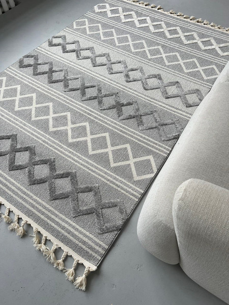 Изображение товара Ковер LAXMI Quincey 1259 прямоугольник (1.6x2.3, Cream/Grey)