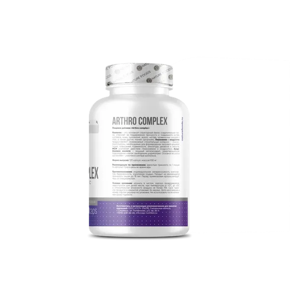 Изображение товара Комплексная пищевая добавка Nature Foods Arthro Complex Для суставов и связок (120 таблеток)