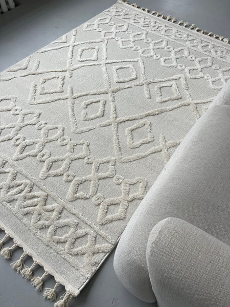 Изображение товара Ковер LAXMI Quincey 0019 прямоугольник (1x2, Cream/Cream)