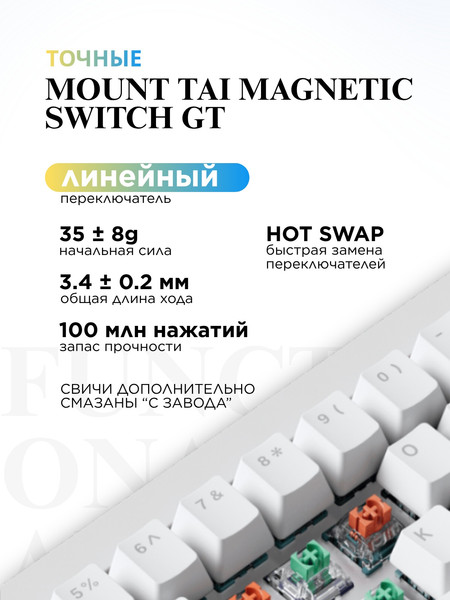 Изображение товара Клавиатура MCHOSE Ace 68 Air Mount Tai Magnetic Switch / MC-Ace68Air-9 (белый)