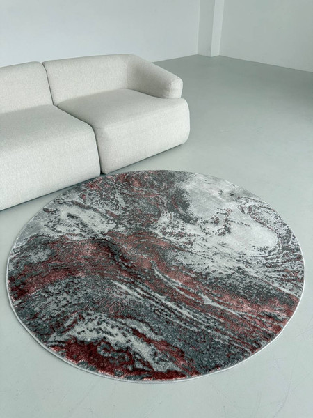 Изображение товара Ковер LAXMI Sunset 4644 круг (2x2, White/Pink)