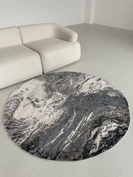 Изображение товара Ковер LAXMI Sunset 4644 круг (2x2, Cream/Blue)