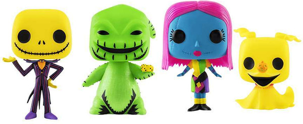 Набор фигурок коллекционных Funko POP! Disney. TNBC. Jack/Oogie/Sally/Zero BLKLT Exc / Fun69146 (4шт) — фото 5