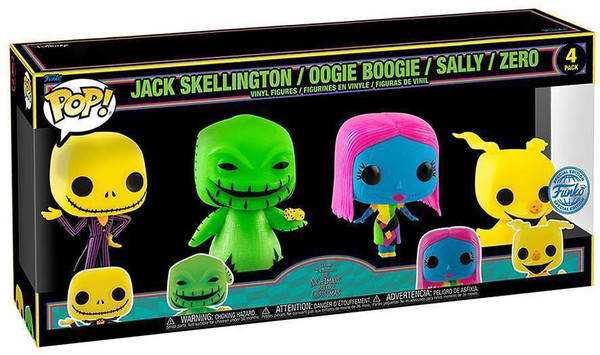 Набор фигурок коллекционных Funko POP! Disney. TNBC. Jack/Oogie/Sally/Zero BLKLT Exc / Fun69146 (4шт) — фото 6