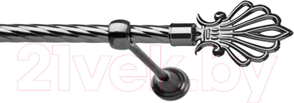 Изображение товара Карниз для штор Lm Decor Веер 006 1р витой (антрацит, 2.8м)