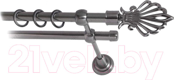 Изображение товара Карниз для штор Lm Decor Веер 006 2р гладкий (антрацит, 1.8м)