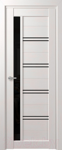 Изображение товара Дверь межкомнатная Deform D19 ДО 80x200 (дуб шале снежный/Lacobel черный)