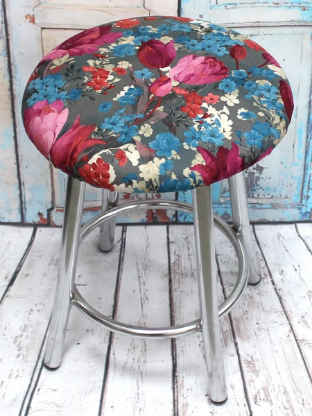 Изображение товара Подушка на стул MATEX Concept Тюльпаны / 14-485 (розовая фуксия/бирюзовый/серый)