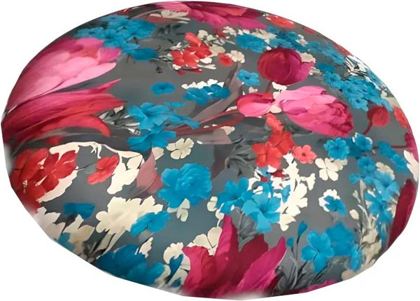 Изображение товара Подушка на стул MATEX Concept Тюльпаны / 14-485 (розовая фуксия/бирюзовый/серый)