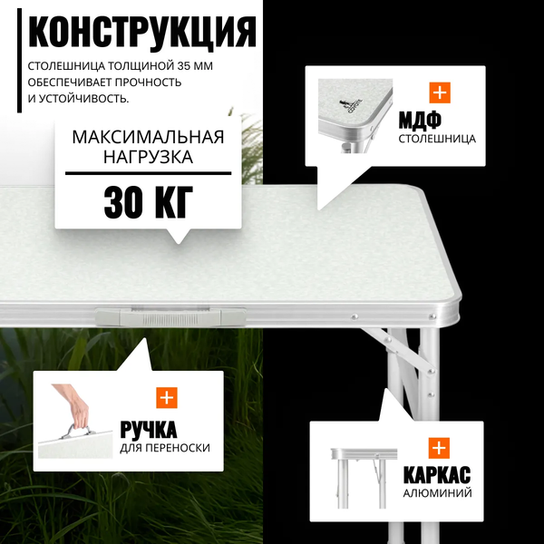 Изображение товара Комплект складной мебели Coyote Стол HKTB-1027M + Табурет Sundays TBD0603133406 (4шт)
