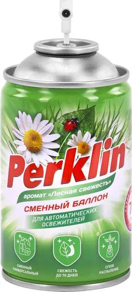 Изображение товара Сменный блок для освежителя воздуха Perklin Лесная свежесть (250мл)