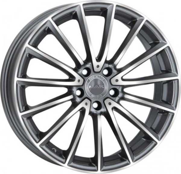 Литой диск MAK Komet 17x7.5" 5x112мм DIA 66.6мм ET 40мм Gun Met-Mirror Face — фото 3