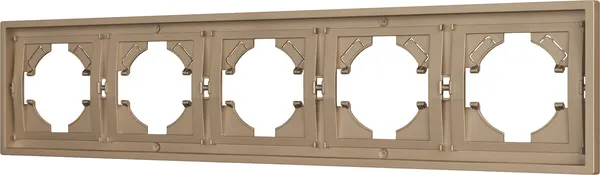 Изображение товара Рамка для выключателей и розеток Arlight FRM-TENDO-PL-5-GD / 053854