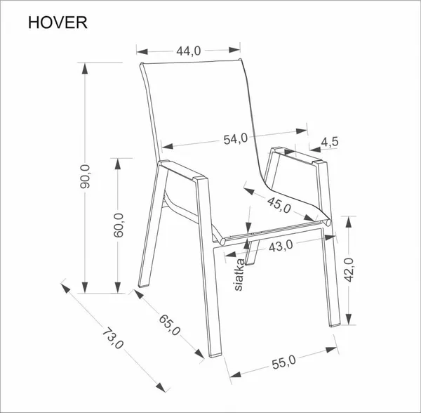 Изображение товара Стул Halmar Hover (серый/антрацит)