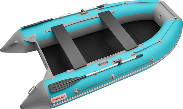 Изображение товара Надувная лодка Roger Boat Hunter 3000 (без киля, бирюзовый/серый комби)