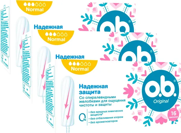 Изображение товара Тампоны гигиенические O.b. Original Super (3x16шт)