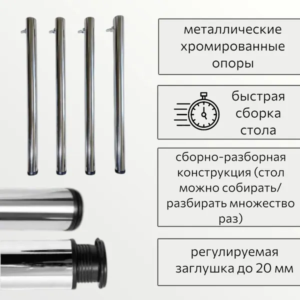 Изображение товара Обеденный стол СВД Юнио 110-140х70 / 058.Д5.Х