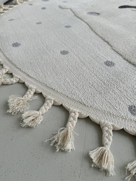 Изображение товара Коврик LAXMI Quincey 1098 круг (1.2x1.2, Cream/Cream)