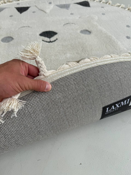 Изображение товара Коврик LAXMI Quincey 1098 круг (1.2x1.2, Cream/Cream)