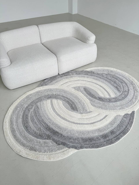 Изображение товара Коврик LAXMI New Quincey 2201 фигурная (1.2x1.8, Cream/Grey)