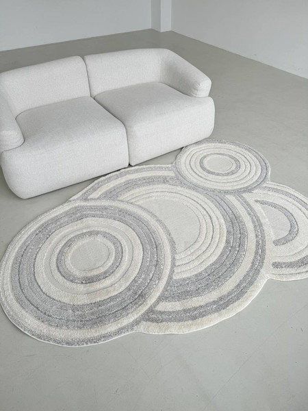 Изображение товара Ковер LAXMI New Quincey 2292 фигурная (1.6x2.3, Cream/Grey)