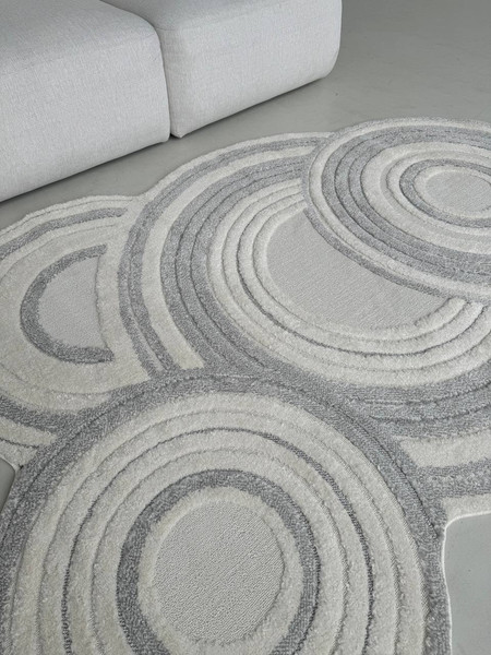 Изображение товара Ковер LAXMI New Quincey 2292 фигурная (1.6x2.3, Cream/Grey)