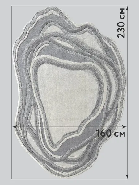 Изображение товара Ковер LAXMI New Quincey 2199 фигурная (1.6x2.3, Cream/Cream)