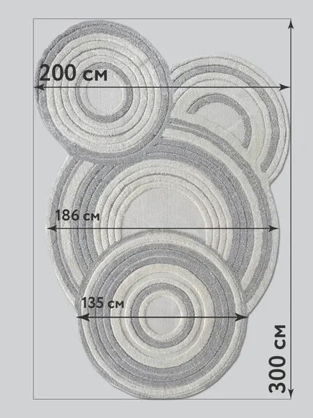 Изображение товара Ковер LAXMI New Quincey 2292 фигурная (2x3, Cream/Grey)