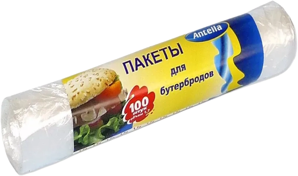 Пакеты фасовочные Антелла для бутербродов 1.7л 17x28см / 70875 (100шт) — фото 3
