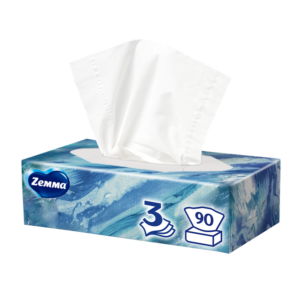 Изображение товара Бумажные салфетки Zemma Deluxe Design 3-слойные (90шт)