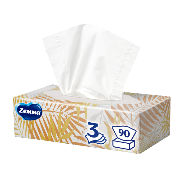 Изображение товара Бумажные салфетки Zemma Deluxe Design 3-слойные (90шт)