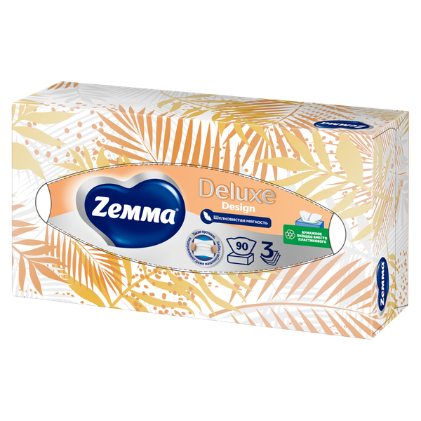 Изображение товара Бумажные салфетки Zemma Deluxe Design 3-слойные (90шт)
