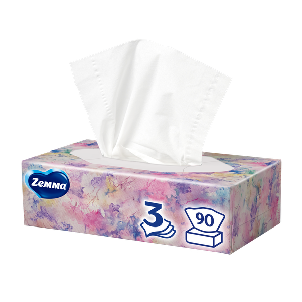 Изображение товара Бумажные салфетки Zemma Deluxe Design 3-слойные (90шт)