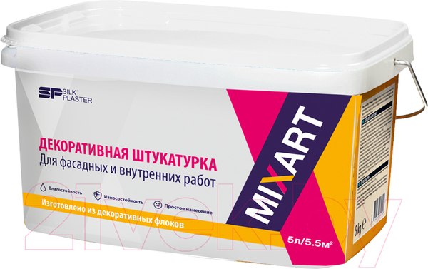 Изображение товара Штукатурка готовая декоративная Silk Plaster Микс Арт 039