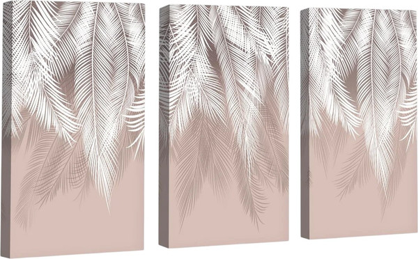 Изображение товара Картина модульная Citydecor Пальмовые листья / 7.161 (75x117, пудровый)