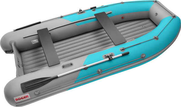Изображение товара Надувная лодка Roger Boat Trofey 3500 (без киля, бирюзовый/серый комби)