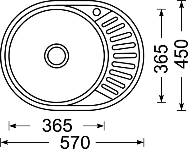 Изображение товара Мойка кухонная Wisent WD-5745-L (без сифона)