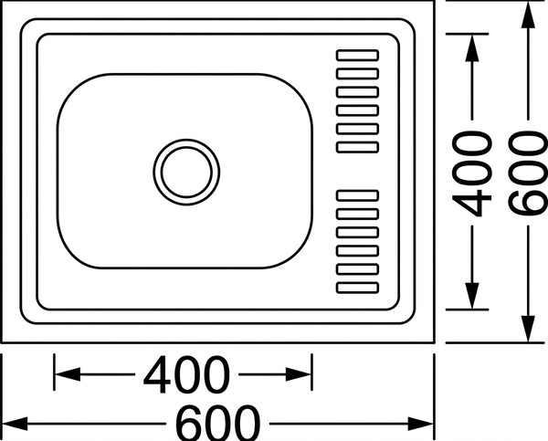 Изображение товара Мойка кухонная Wisent WD-6060-L (без сифона)