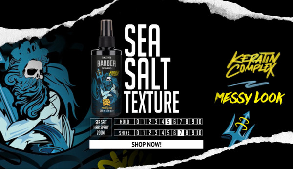 Спрей для укладки волос Marmara Barber Poseidon Sea Salt Spray (200мл) — фото 6