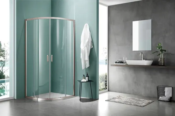 Изображение товара Душевой уголок Adema Glass Line 90 (никель браш/прозрачное стекло)