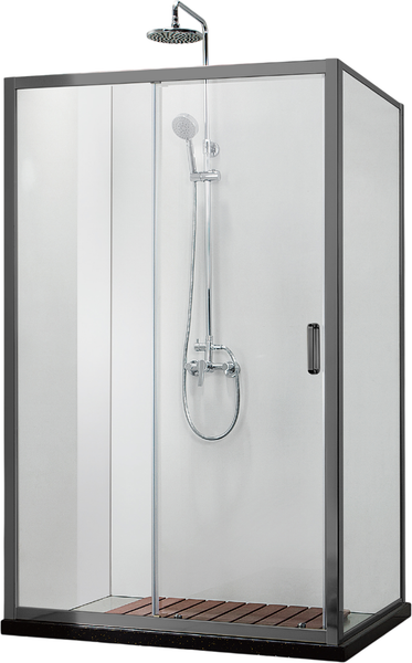 Изображение товара Душевой уголок Adema Direct 120x80 (графит браш/прозрачное стекло)