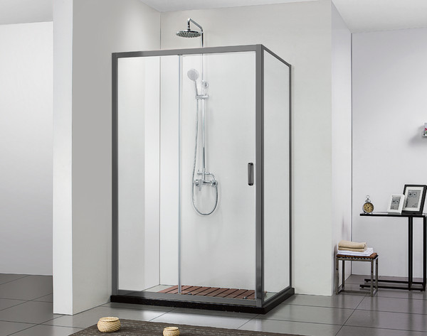 Изображение товара Душевой уголок Adema Direct 120x80 (графит браш/прозрачное стекло)