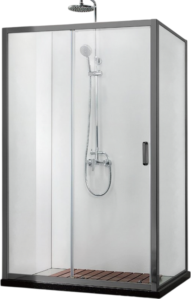 Душевой уголок Adema Direct 120x90 (графит браш/прозрачное стекло) — фото 5
