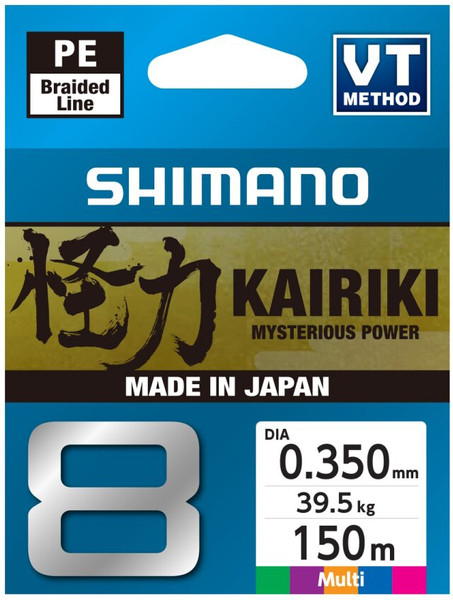 Леска плетеная Shimano Kairiki 8 0.35mm 39.5kg Multi color / 59WPLA68R2A (300м) — фото 5