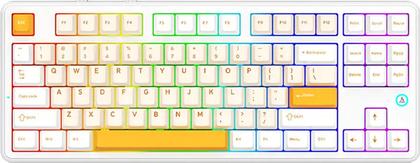 Изображение товара Клавиатура Ajazz AK870 V2 Day Dream Switch (желтый/белый)