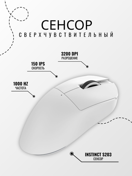 Изображение товара Мышь Ajazz NJ08 (белый)