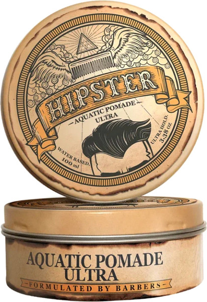 Помада для укладки волос Hipster Aquatic Pomade Ultra с ультрасильной фиксацией (100мл) — фото 6