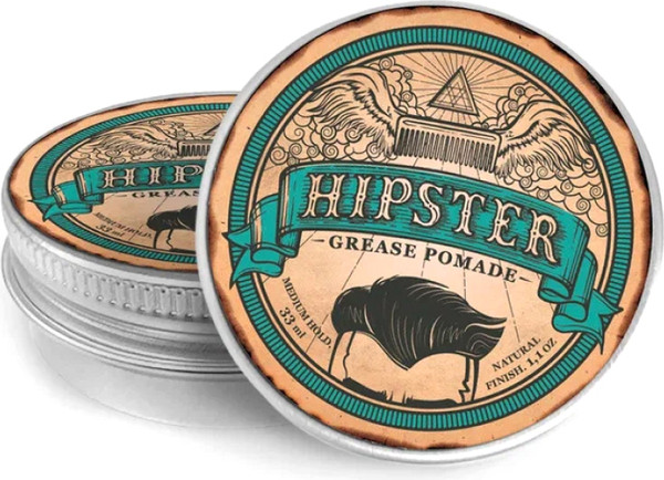 Помада для укладки волос Hipster Grease Pomade Бриолин со средней фиксацией (33мл) — фото 6